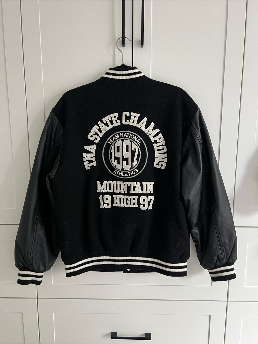 Aritzia Black and White Varsity Jacket - Picture 2 of 5